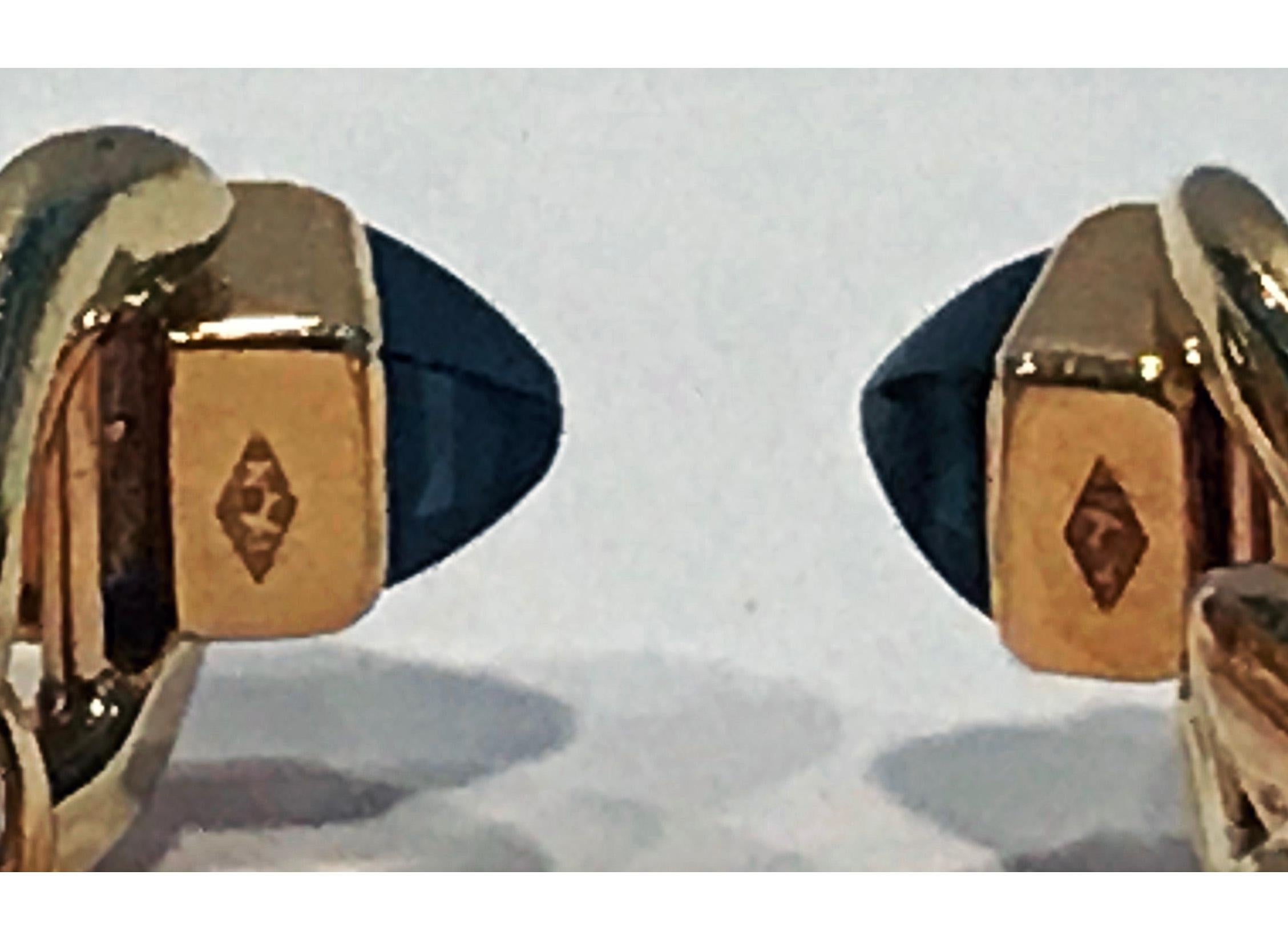 French 1970s 18 Karat Cufflinks 1