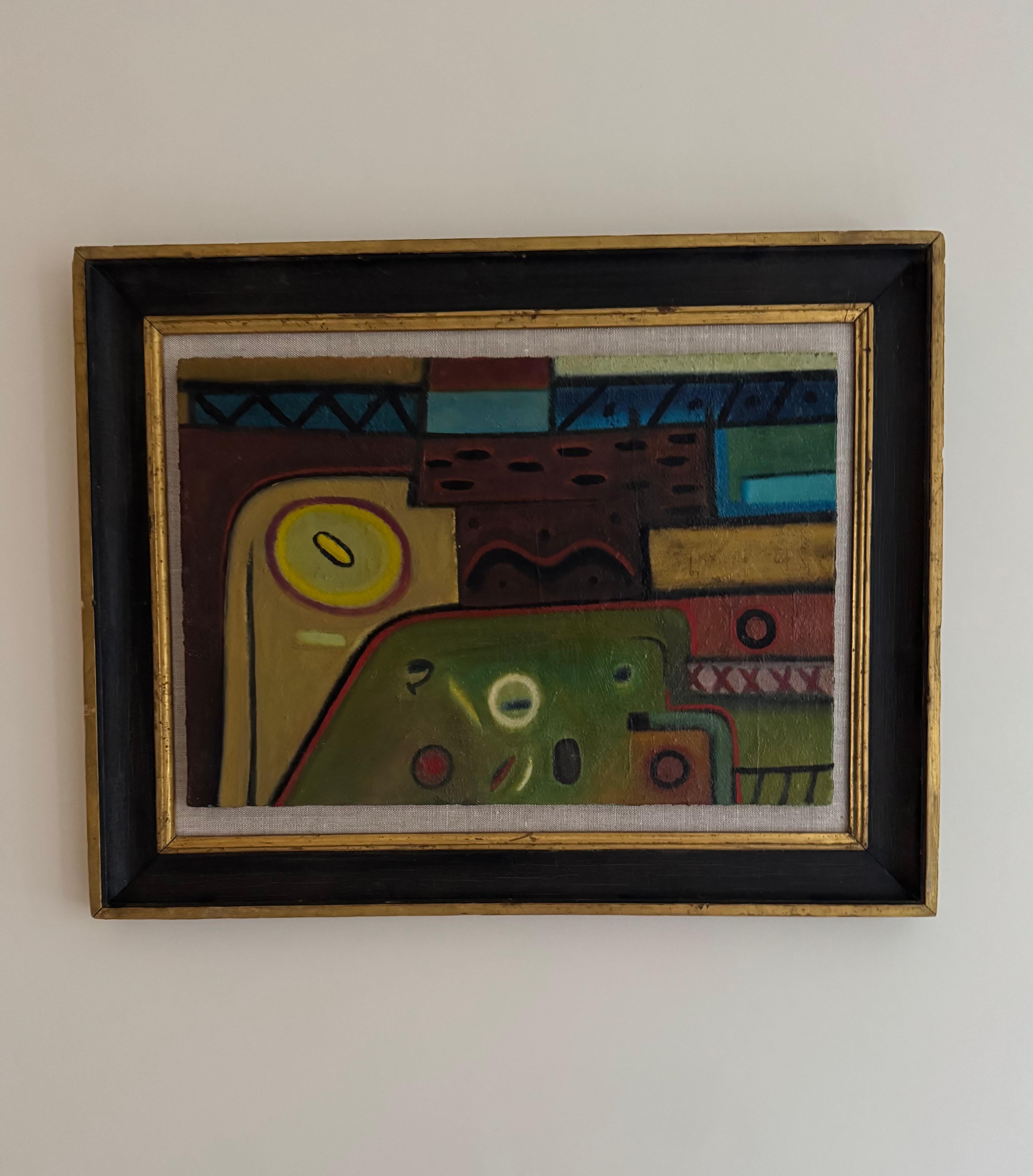Französisch 1970's abstrakt signiert Destea (Moderne der Mitte des Jahrhunderts) im Angebot