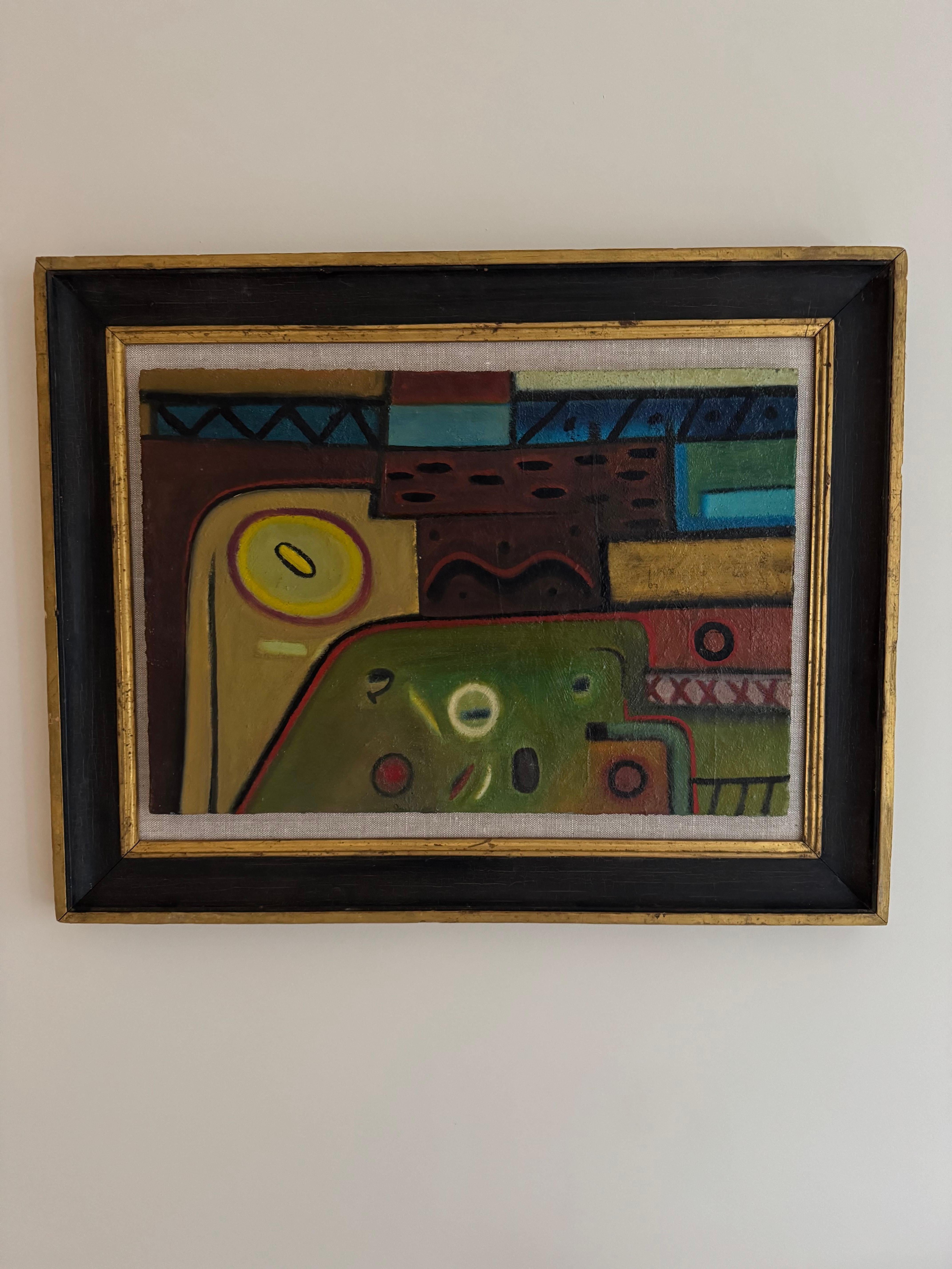 Französisch 1970's abstrakt signiert Destea (Leinwand) im Angebot