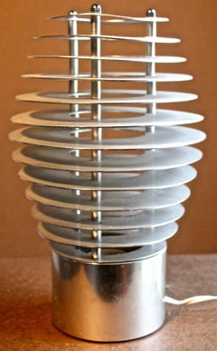 French, 1970s Aluminium Table Lamp