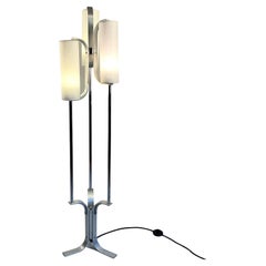 Retro 1970s Floor Lamp with Four Parchment Lampshades 