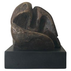 French, 1970's, Bronze Patinated Abstract Sculpture