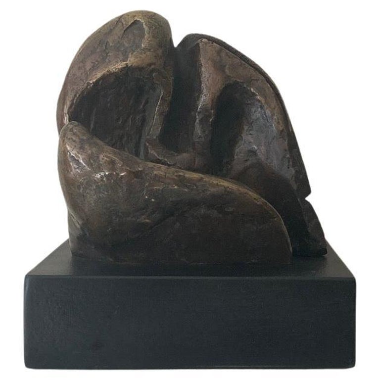 French, 1970's, Bronze Patinated Abstract Sculpture For Sale at 1stDibs