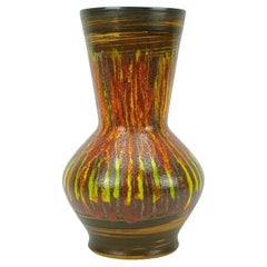 french 1970s ceramic VASE st. clement model 9090 colorful lava glaze