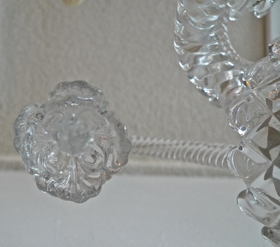 French 1970s Diamante Baccarat Crystal Electrified Wall Sconce with Two-Light 10