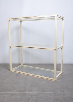French 1970s Glass & Lacquer Etagere Console Table by Pierre Vandel, Paris