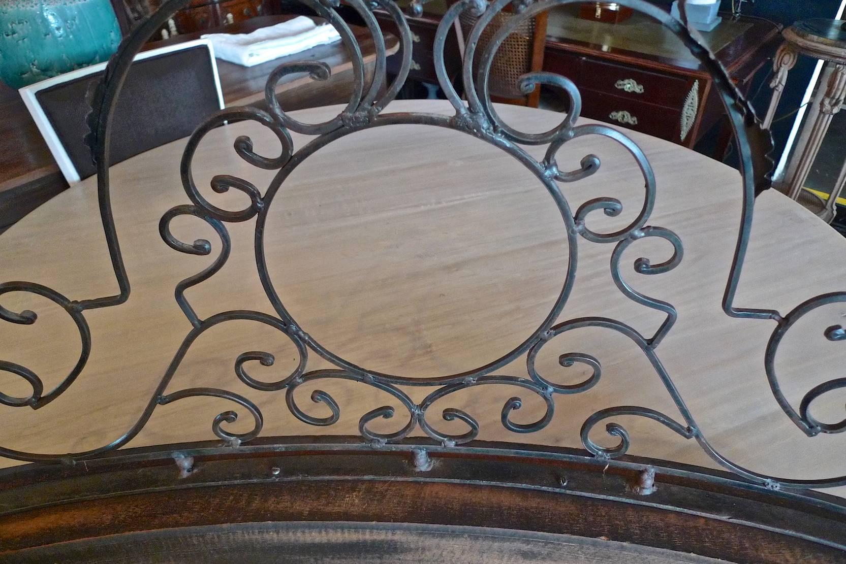 French, 1970s Iron and Wood Fireplace Screen 5