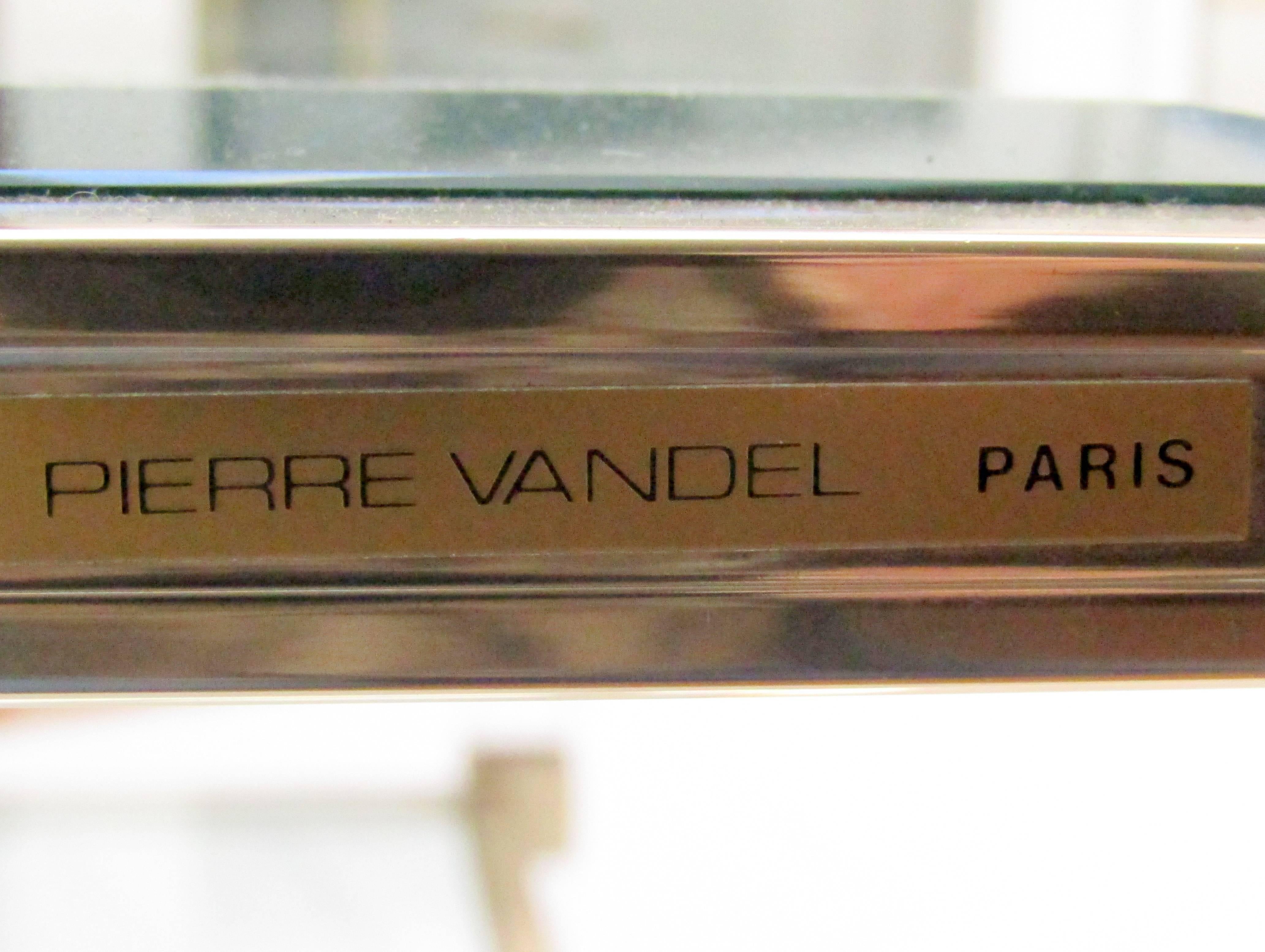 Modern French 1970s Lucite and Glass Pierre Vandel Coffee Table For Sale