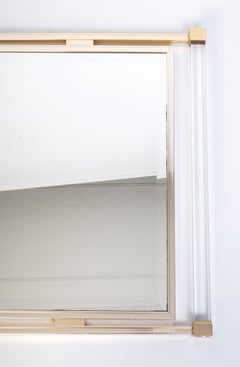 French 1970's Lucite And Lacquer Mirror by Pierre Vandel, Paris