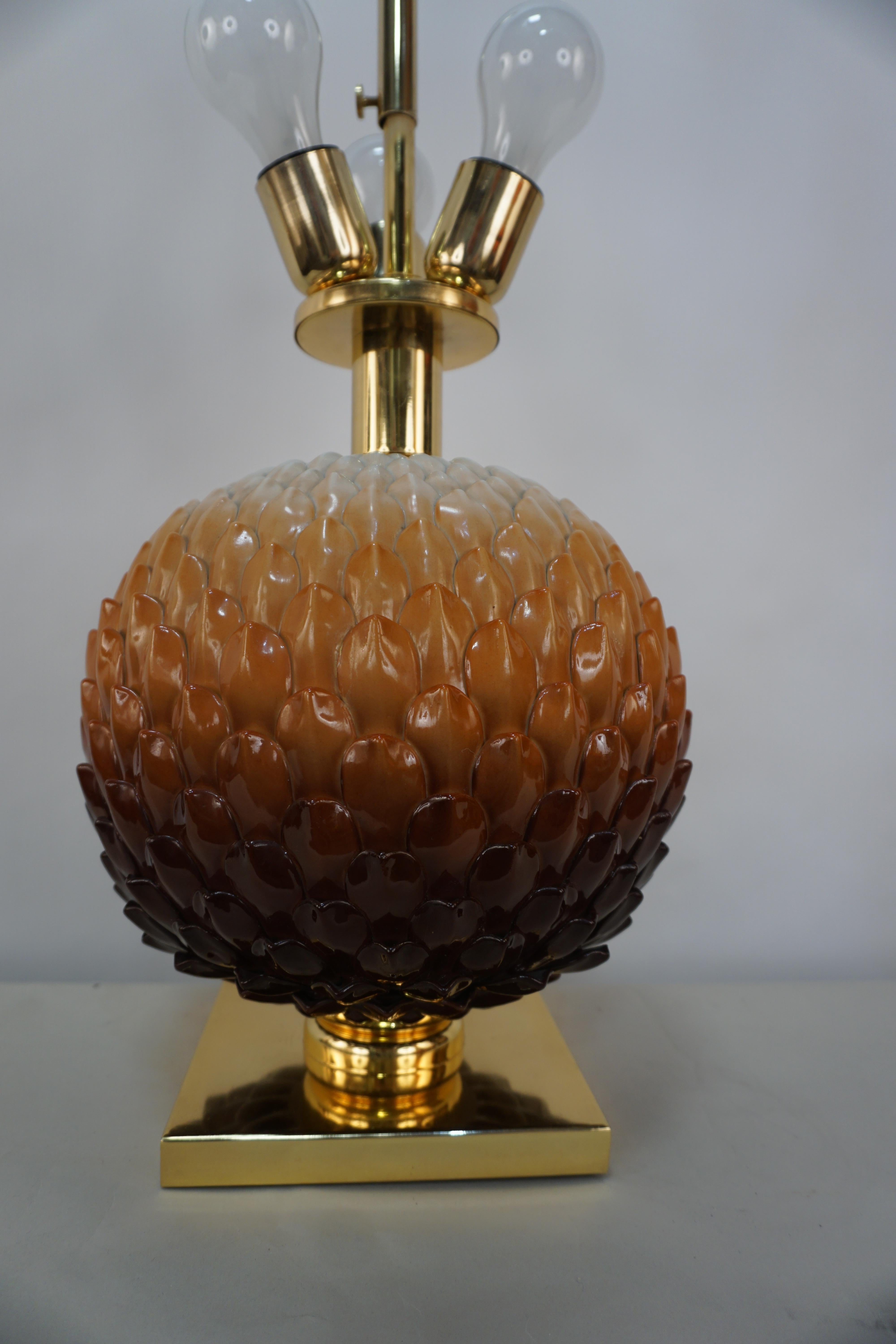 French, 1970's Modern Design Porcelain Table Lamp For Sale 4