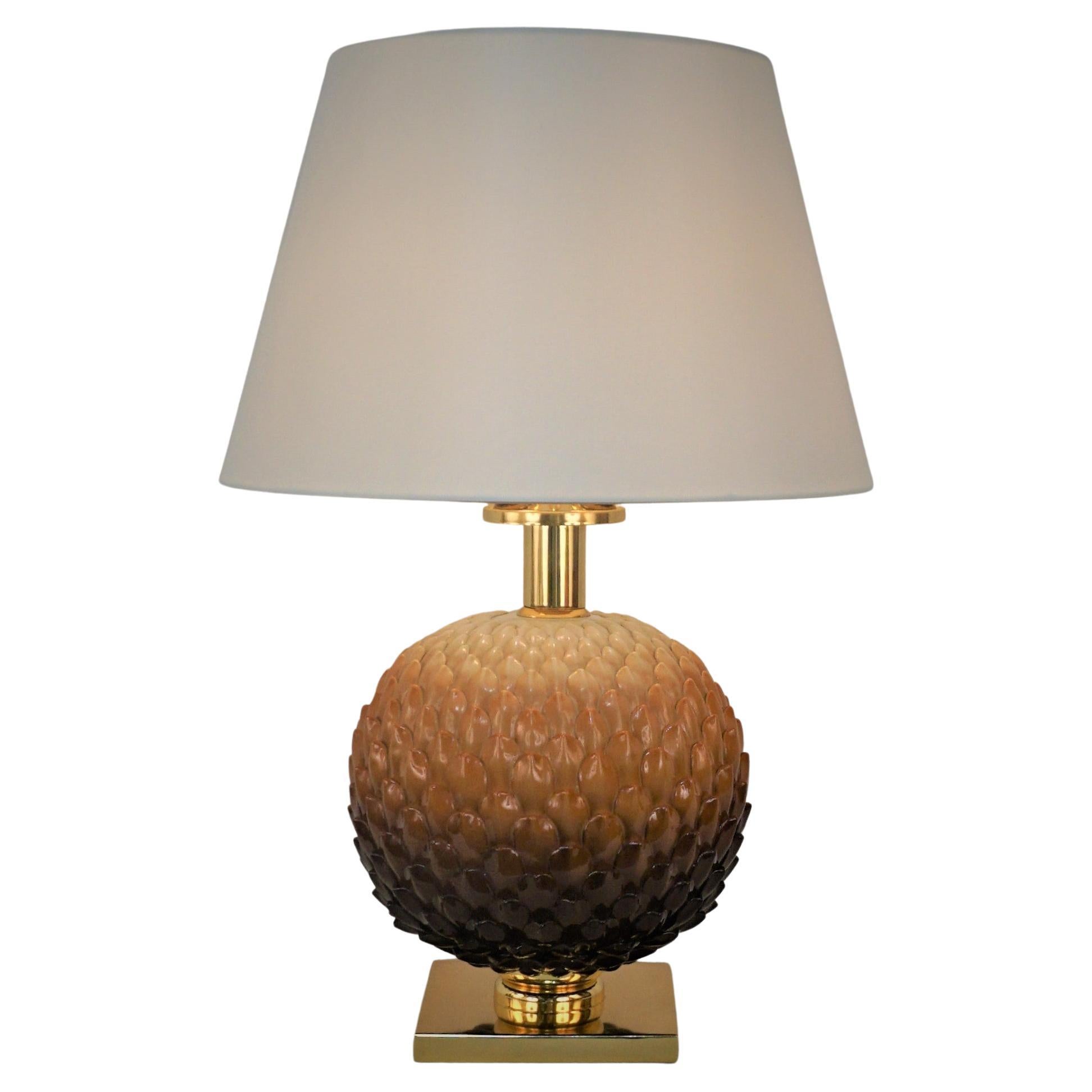 French, 1970's Modern Design Porcelain Table Lamp For Sale