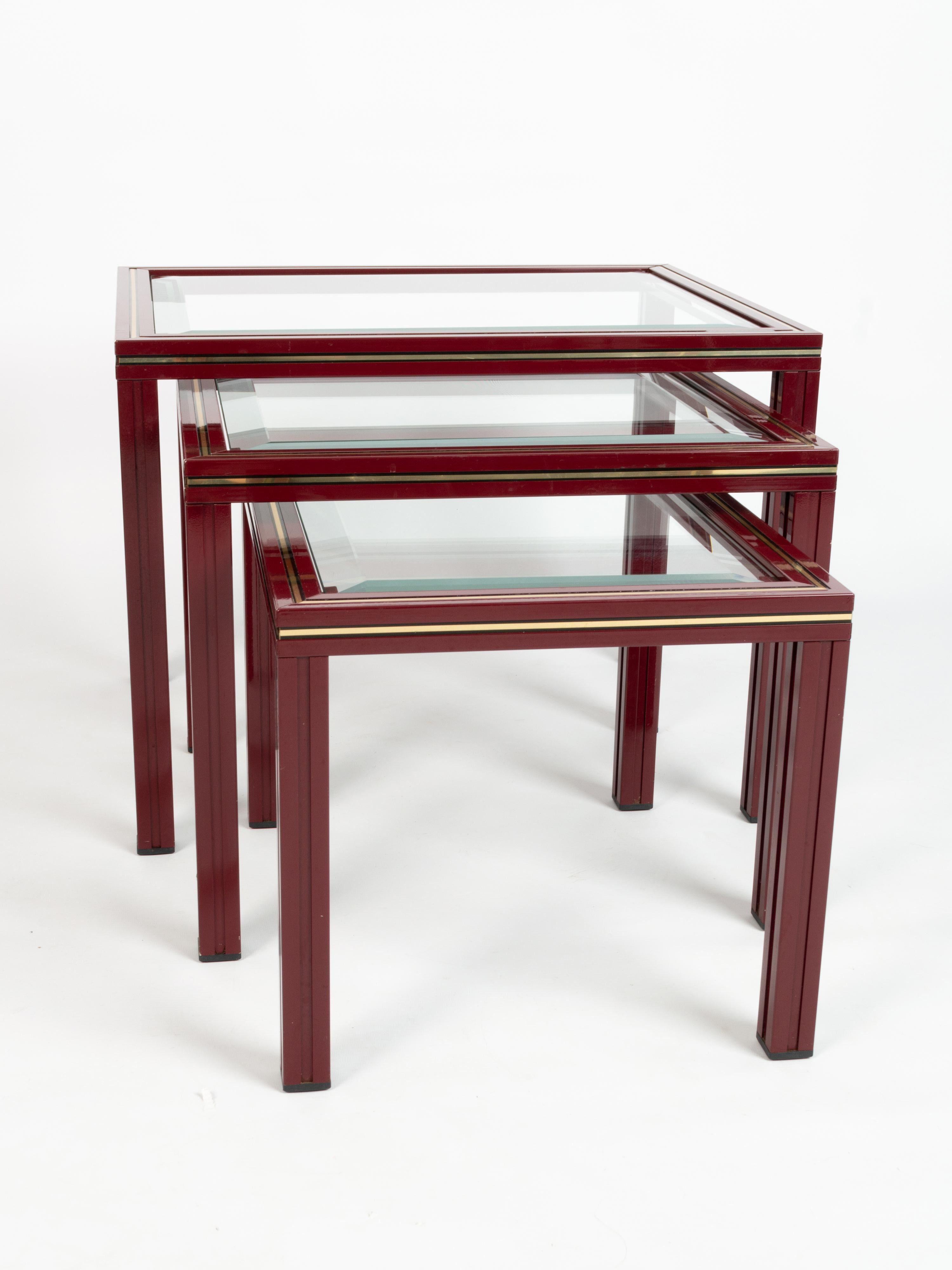 French 1970s Nesting Tables by Pierre Vandel, Paris For Sale 12