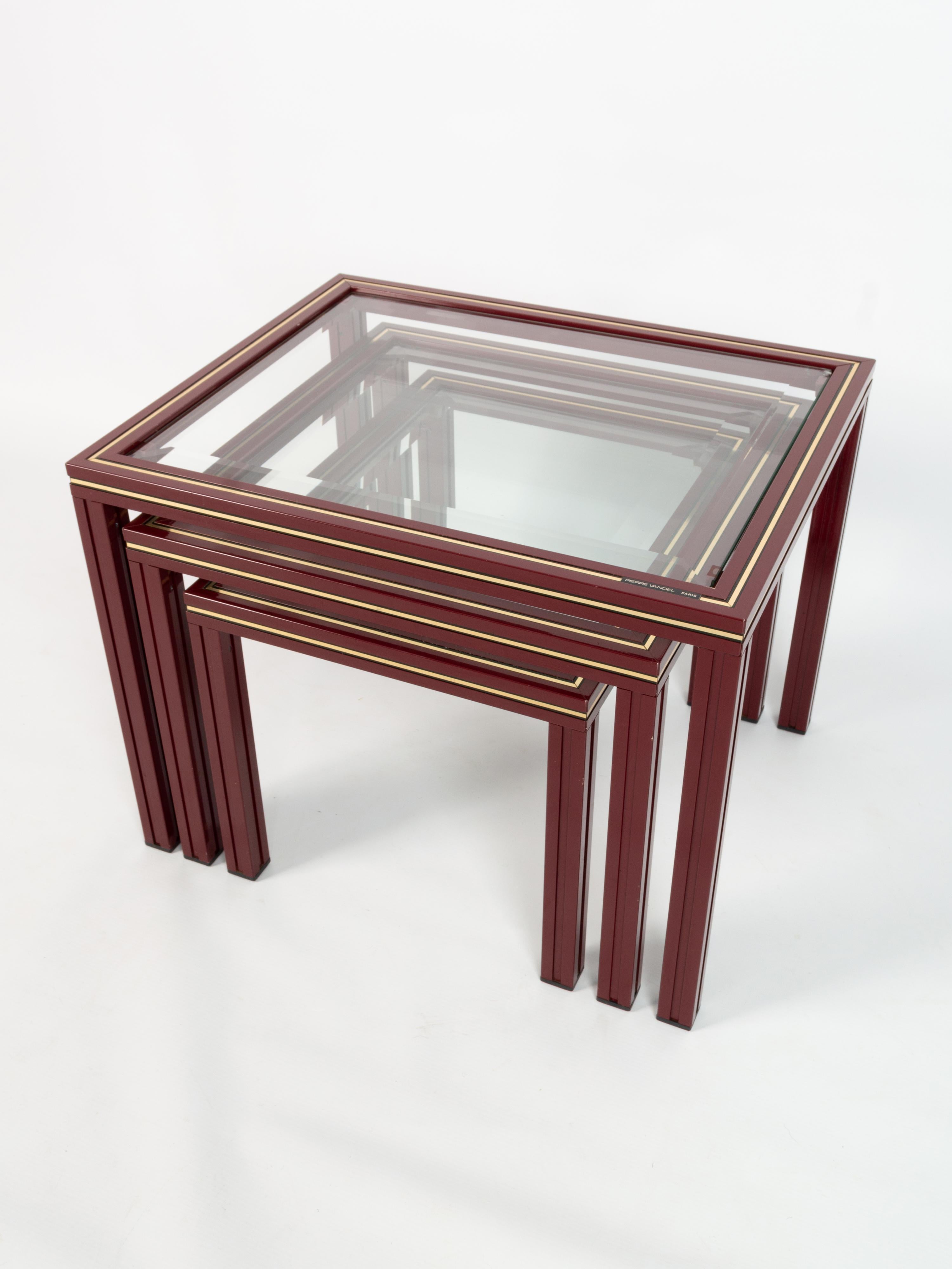 20th Century French 1970s Nesting Tables by Pierre Vandel, Paris For Sale