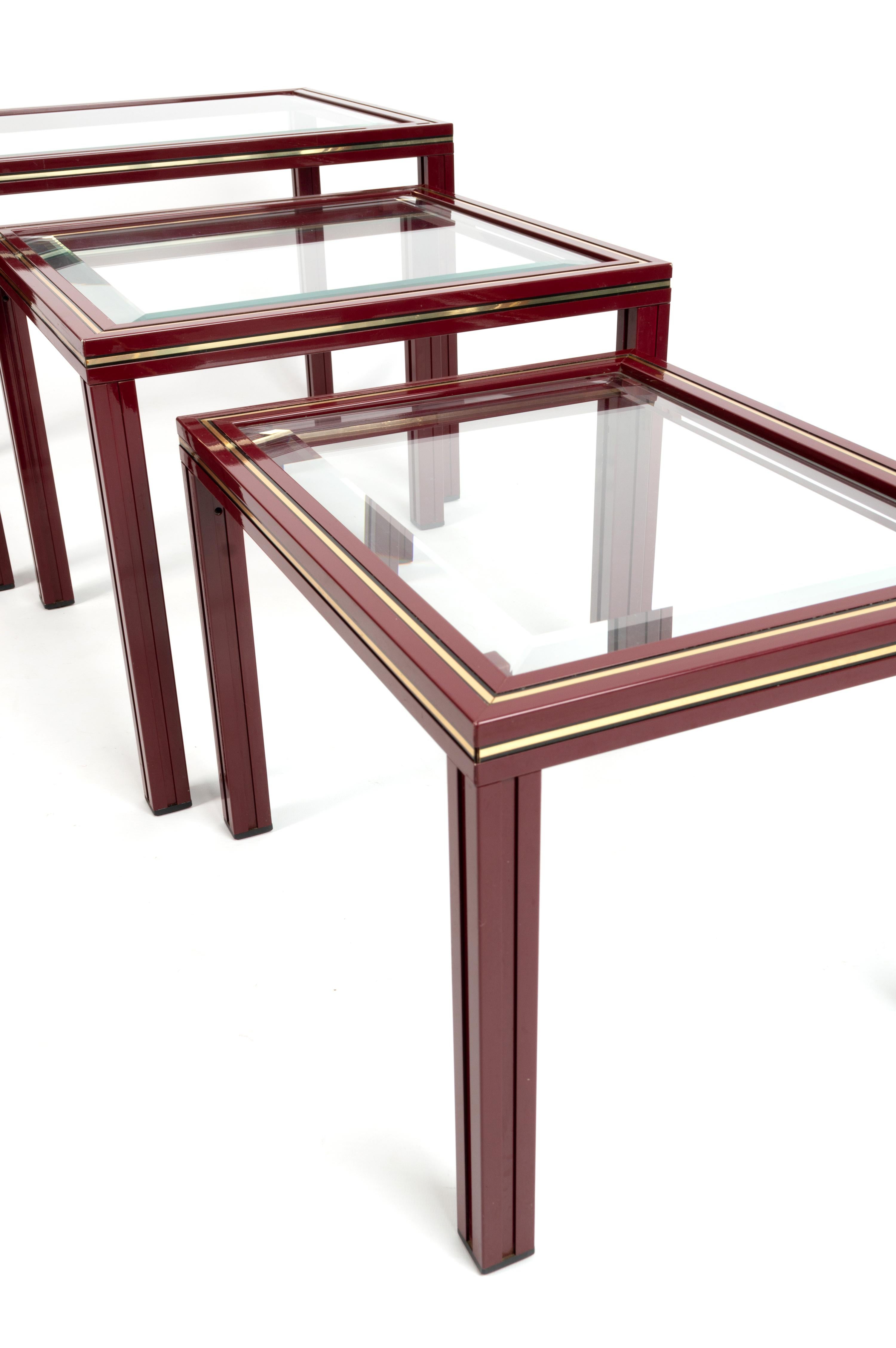 French 1970s Nesting Tables by Pierre Vandel, Paris For Sale 1