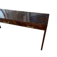 French 1970s Oak Parquetry Console