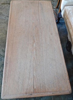 French 1970s Pale Hardwood Butcher's Block Coffee Table