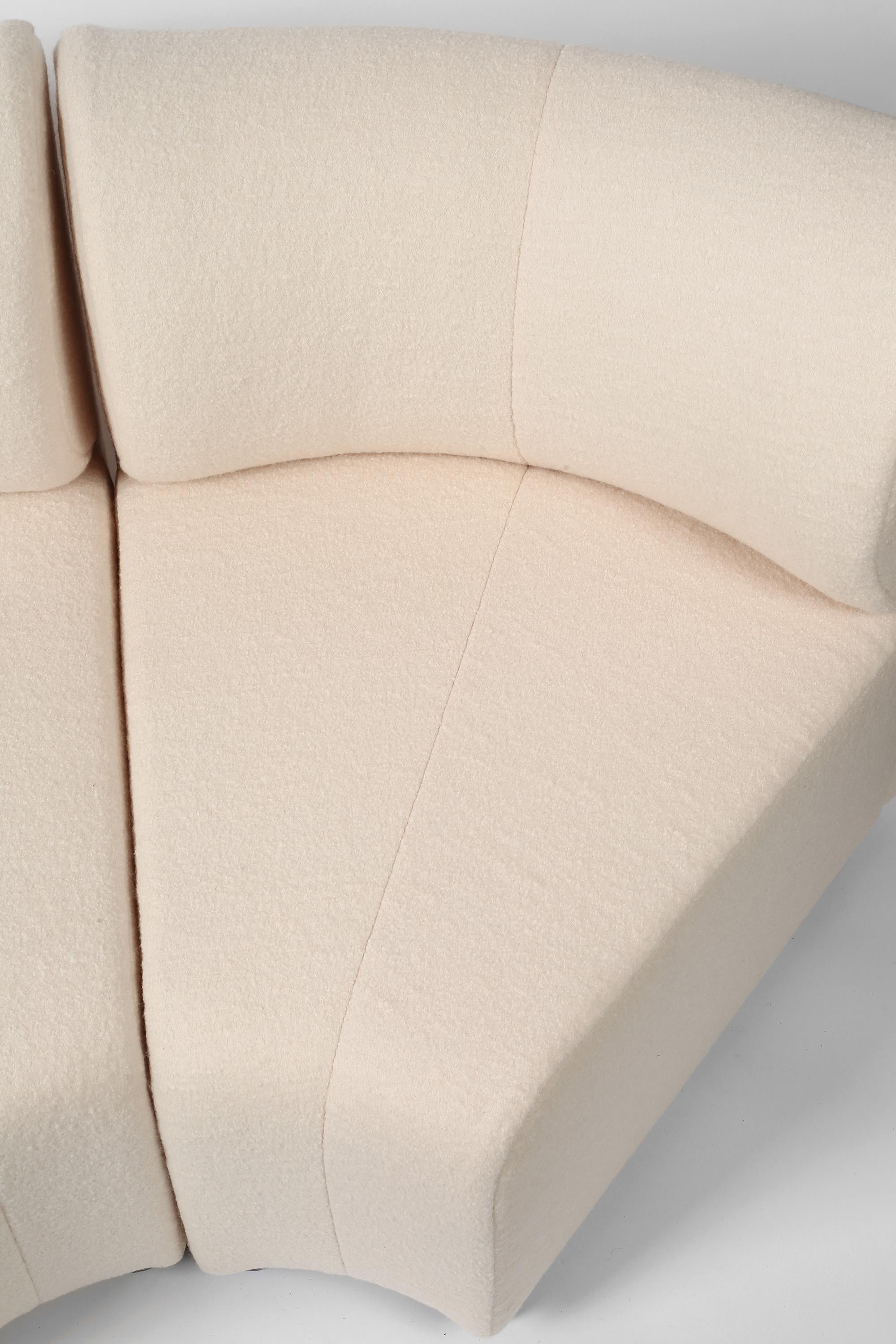 Canapé modulaire serpentin postmoderne français des années 1970 par Steiner en vente 4