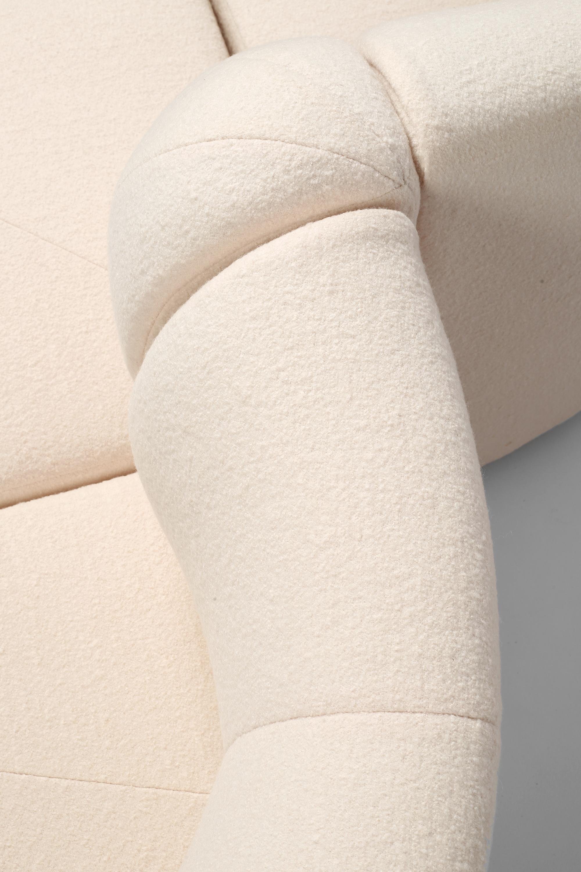 Canapé modulaire serpentin postmoderne français des années 1970 par Steiner en vente 6