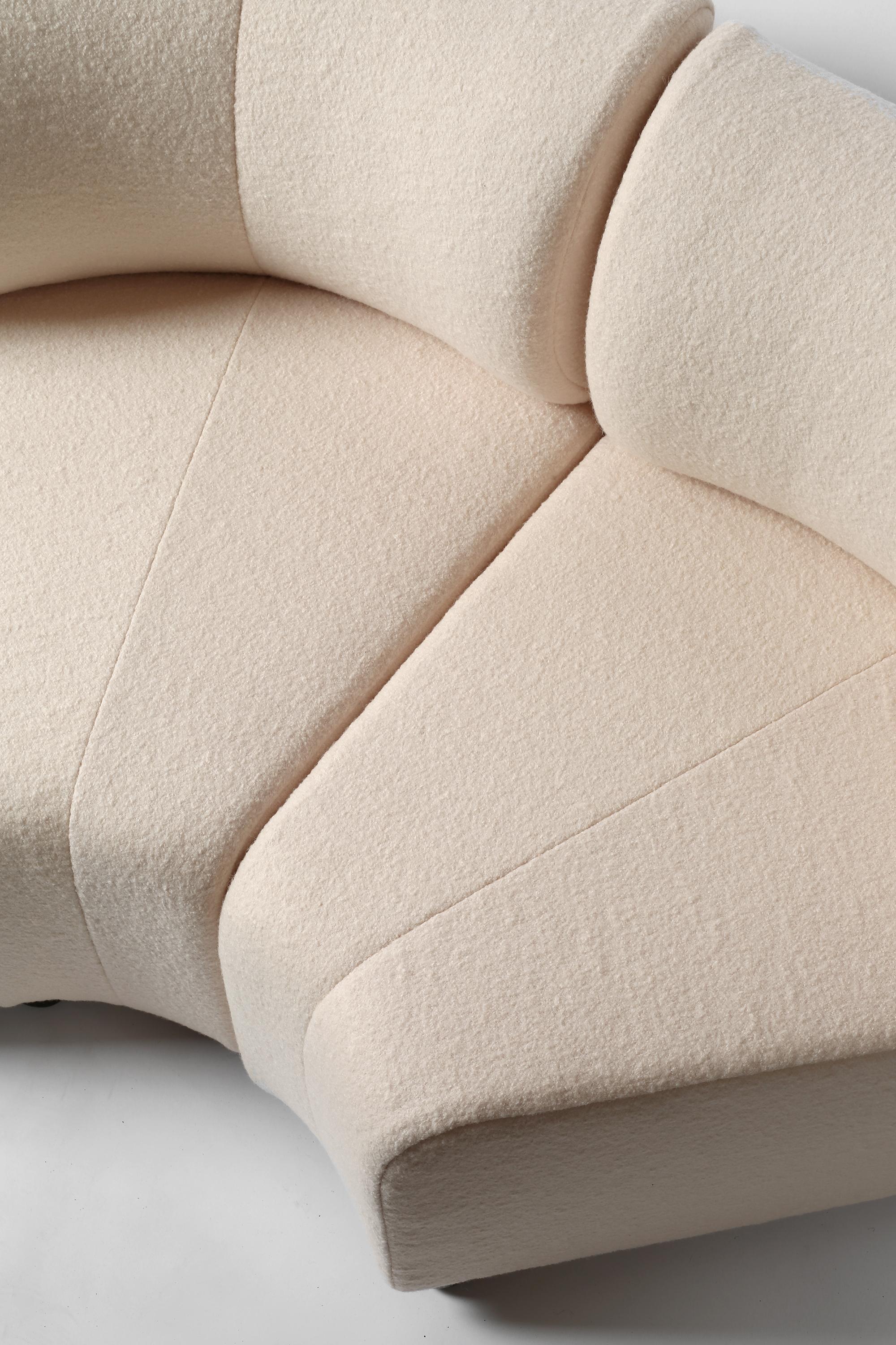 Canapé modulaire serpentin postmoderne français des années 1970 par Steiner en vente 7