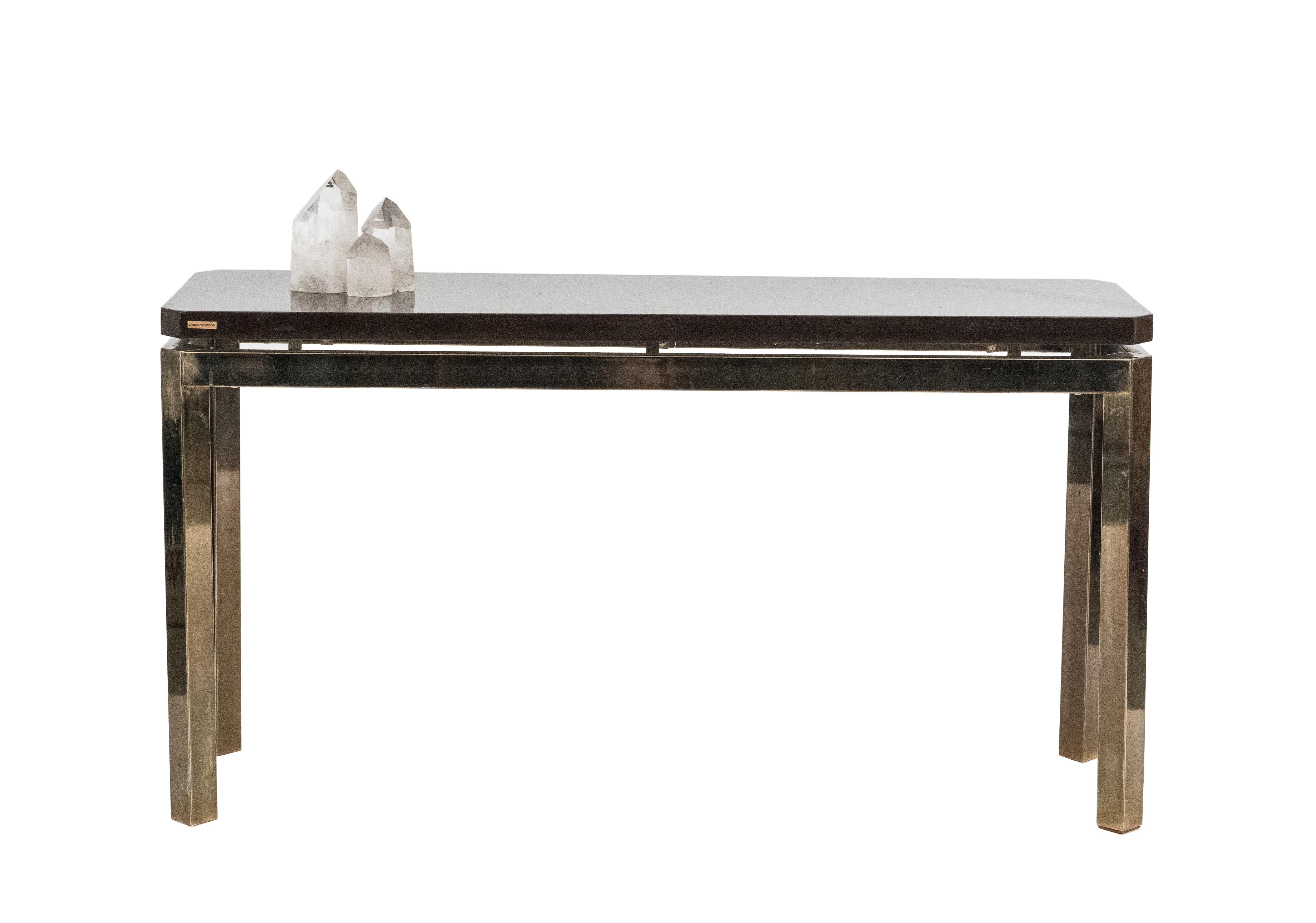 Post-Modern French 1970s Postwar Design Console Table For Sale