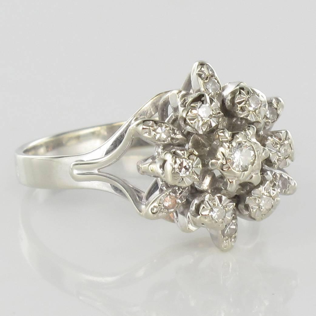vintage snowflake engagement ring