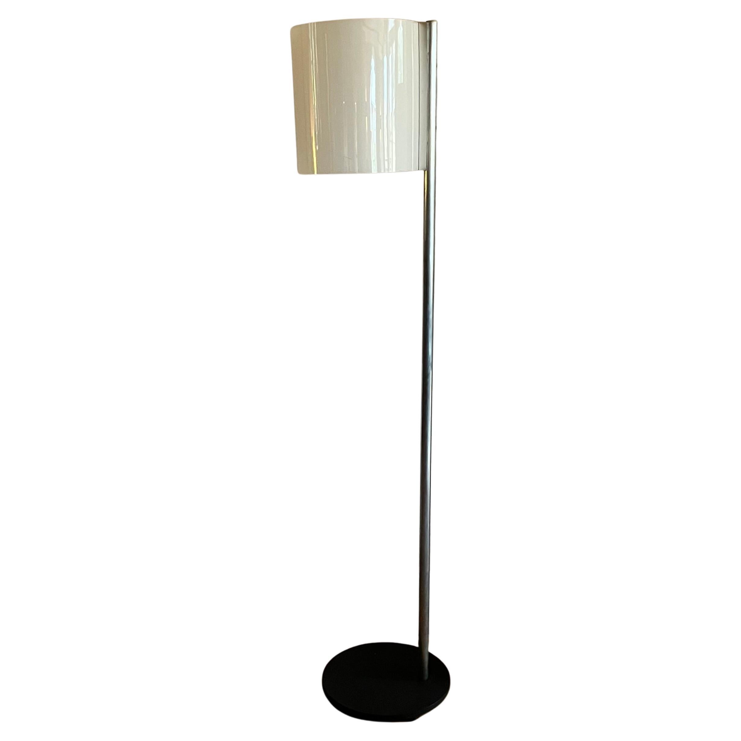 French 1970’s steel and perspex  floor lamp