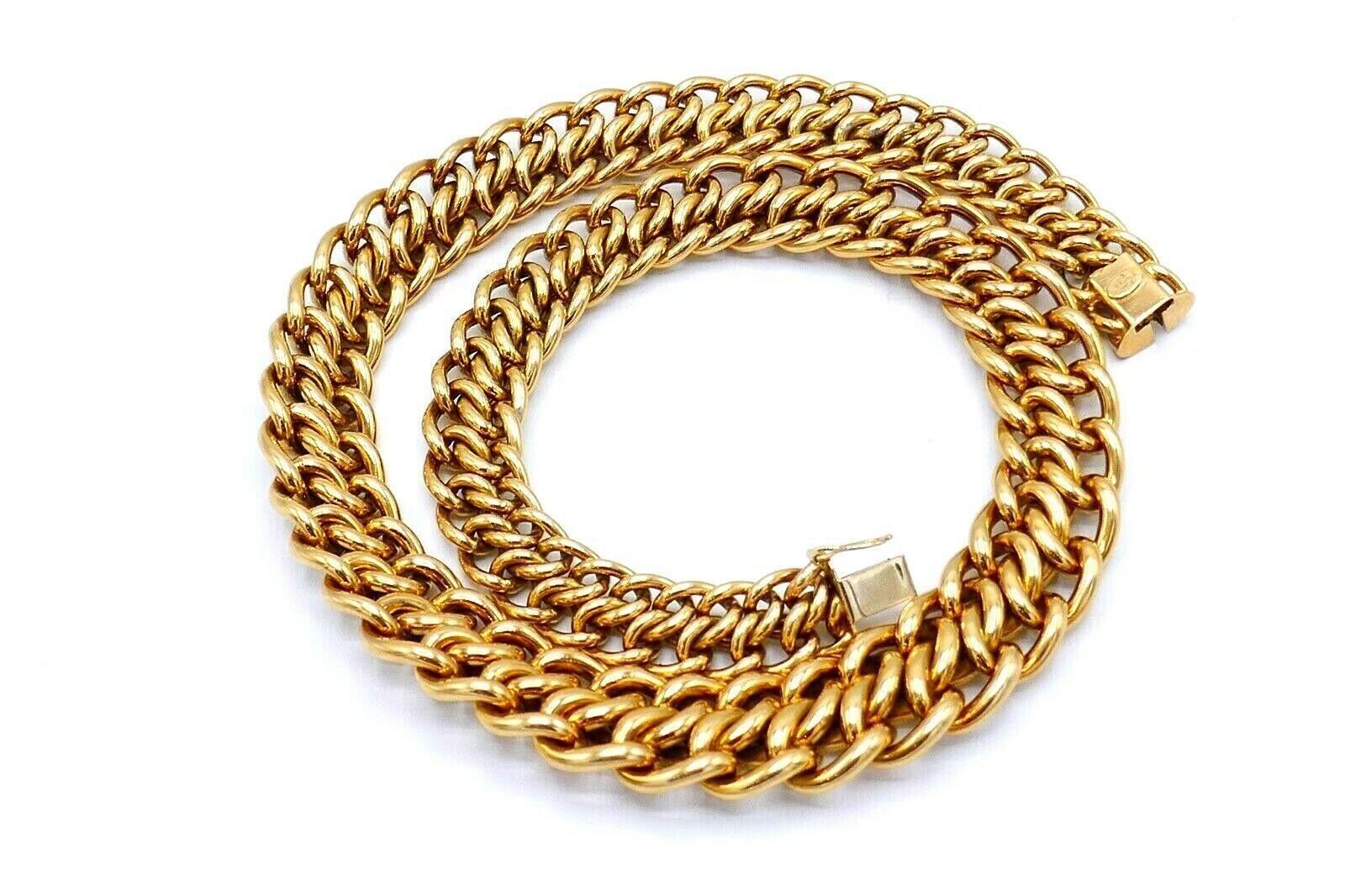 French 1970s Yellow Gold Chain Necklace 4