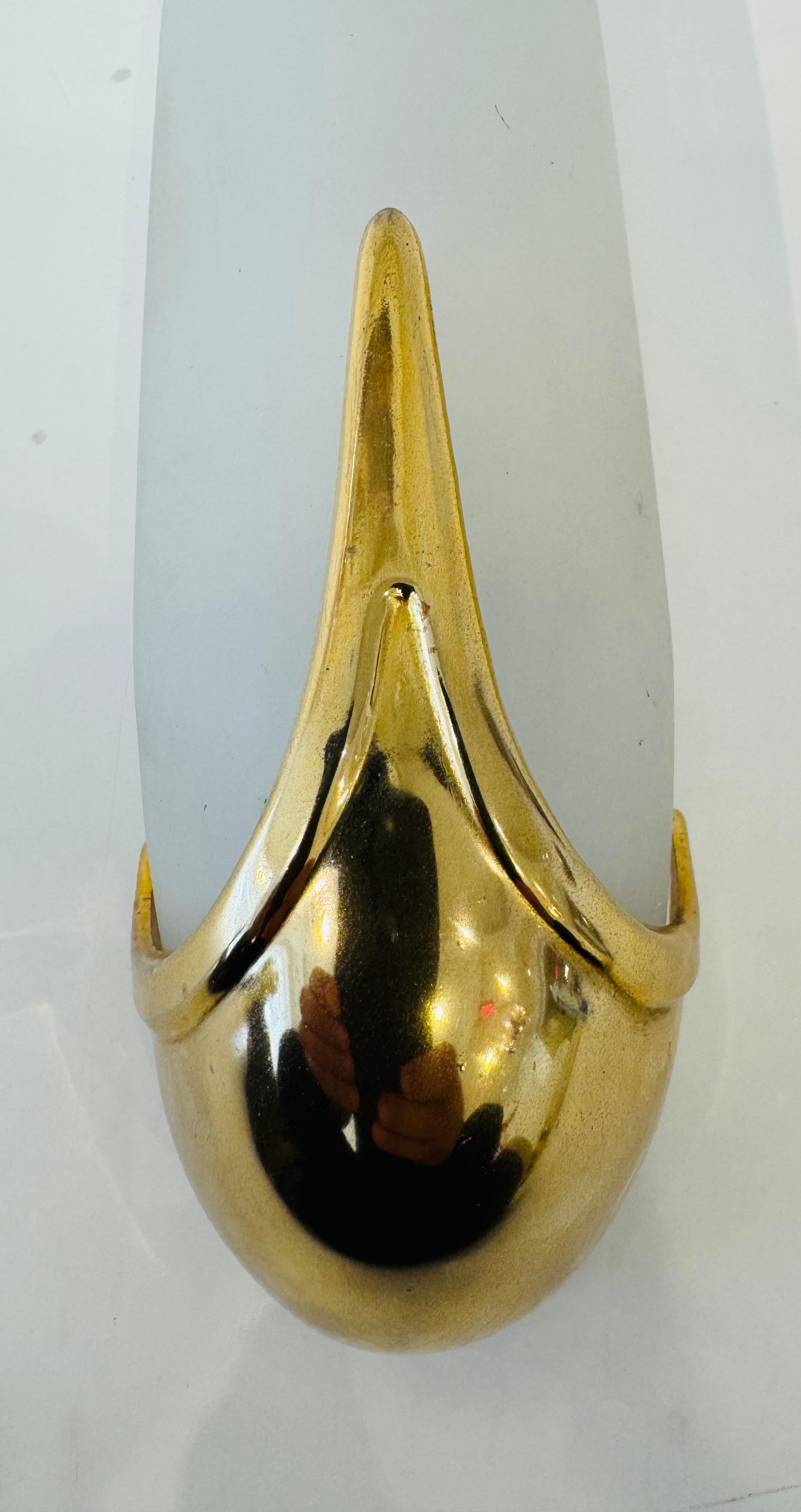Ottone Lampade da parete francesi degli anni '80 in stile NO AGE in vendita