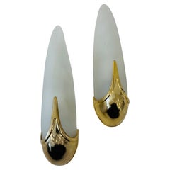 French 1980s Space Age Wall Lamps