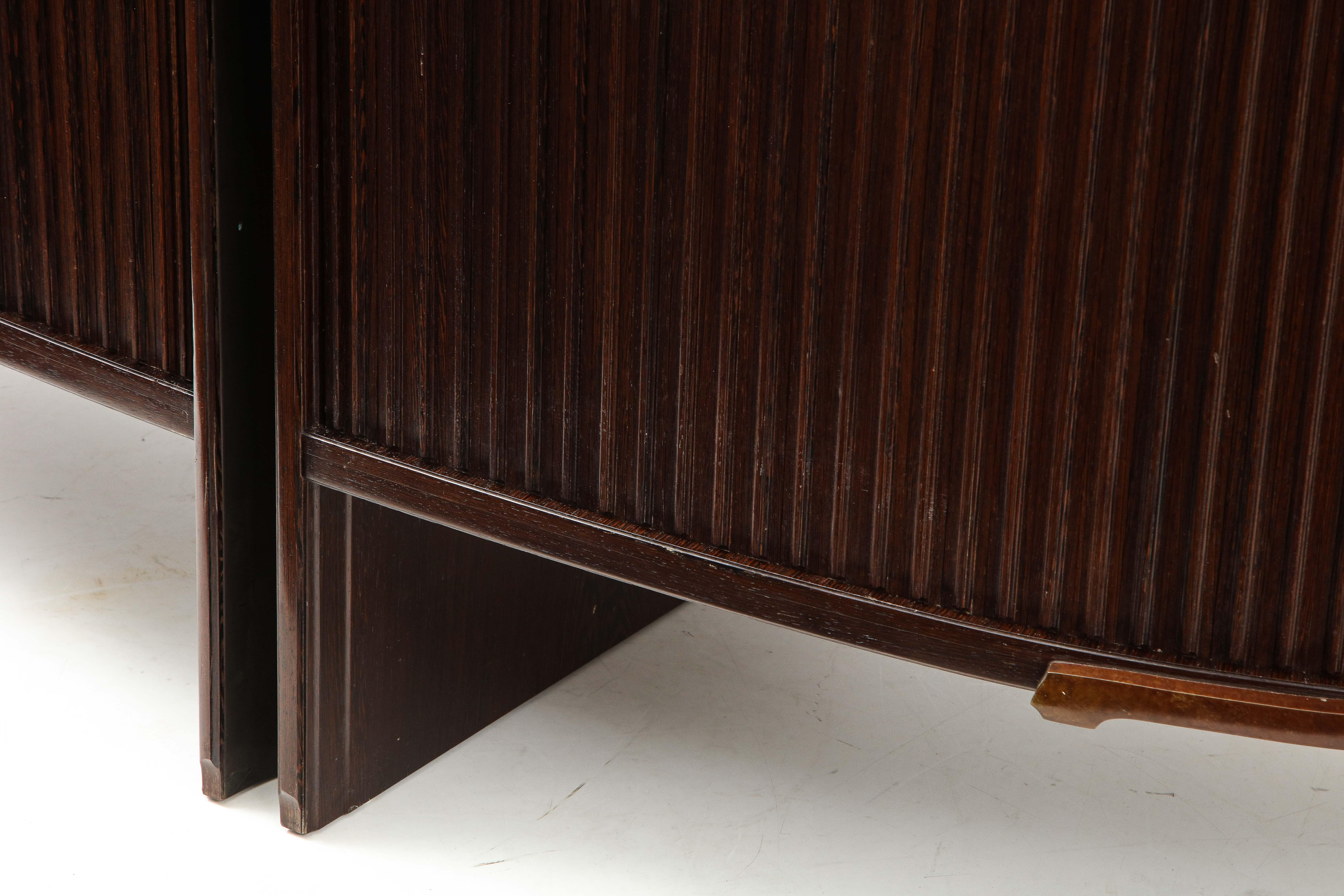 French 1990s Post Modern Mahogany Bronze Sideboard For Sale 3