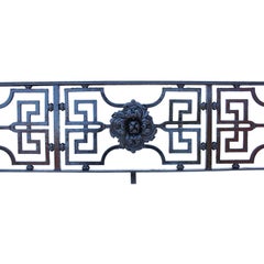 French 19th-20th Century Belle Époque Wrought Iron Balcony Railing Panel - Gate