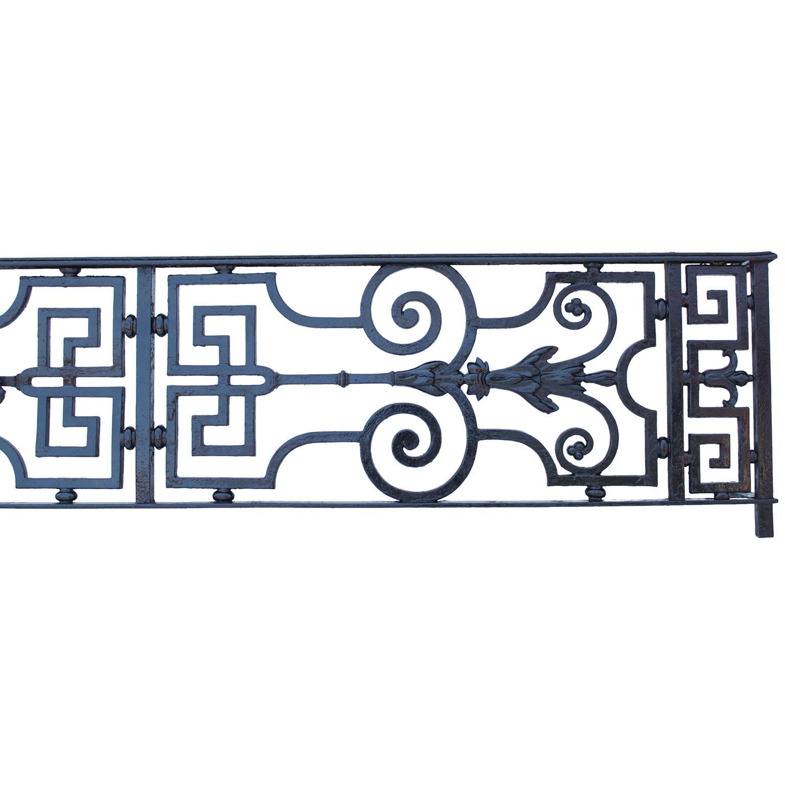 French 19th-20th Century Belle Époque Wrought Iron Balcony Railing ...