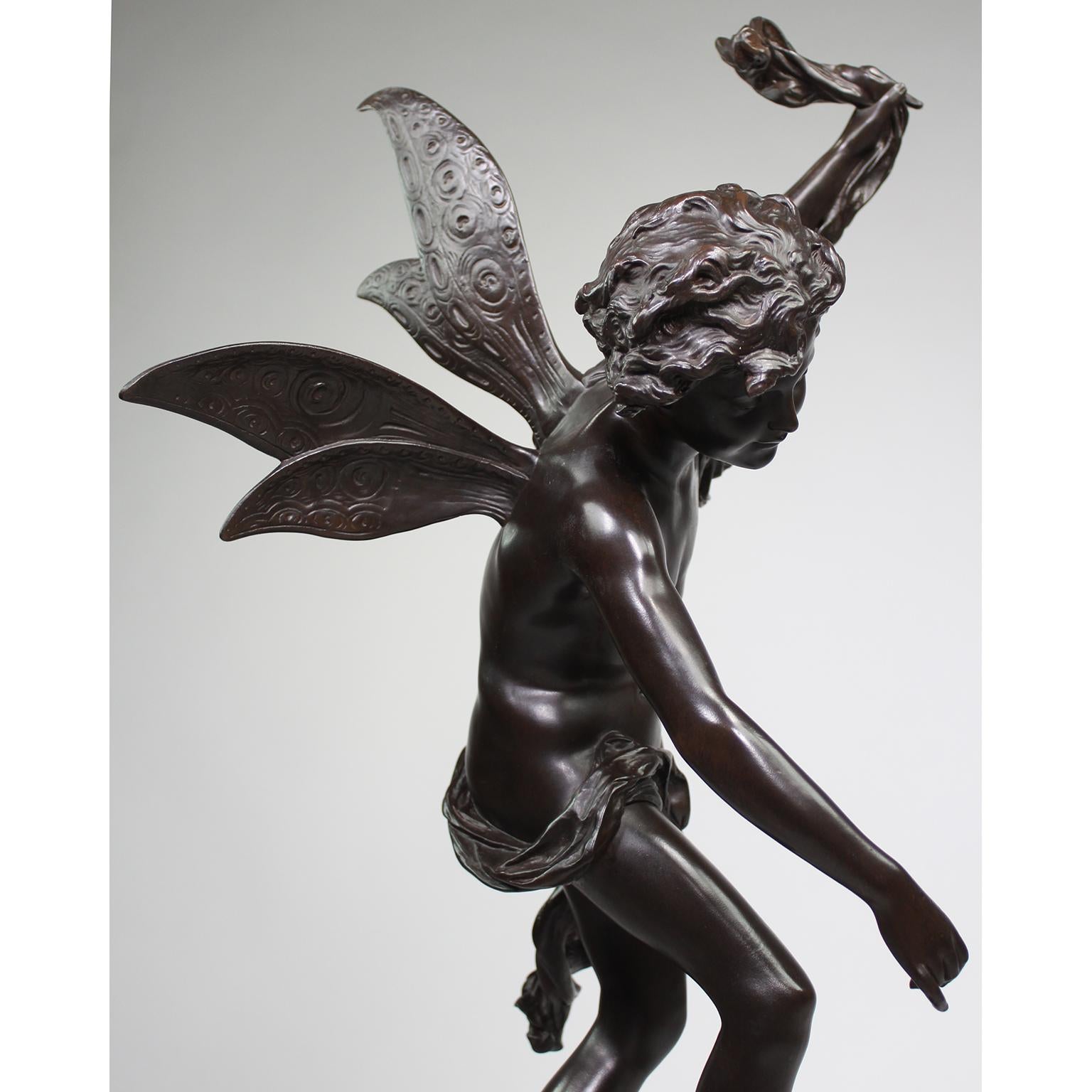 Bronze français du 19e/20e siècle représentant une fée Lutin des Bois, d'après Luca Madrassi en vente 3