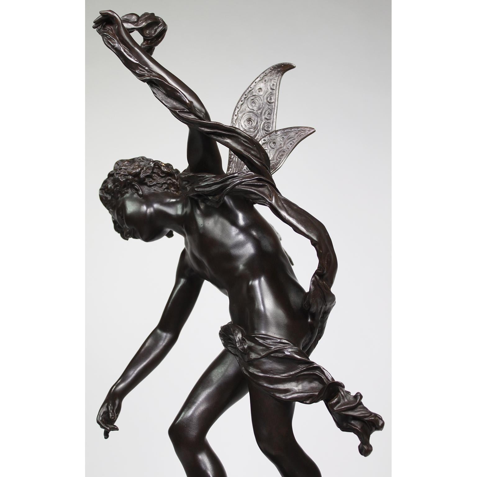 French 19th/20th Century Bronze of a Fairy “Lutin des Bois”, After Luca Madrassi For Sale 7