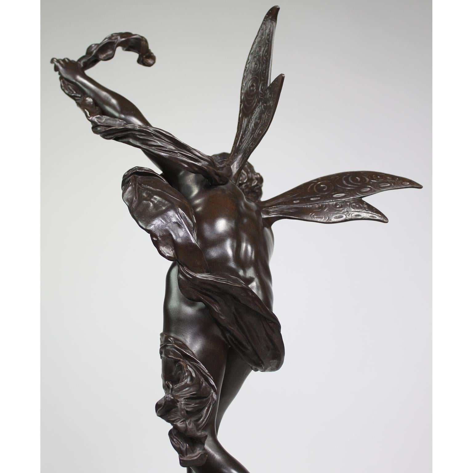 French 19th/20th Century Bronze of a Fairy “Lutin des Bois”, After Luca Madrassi For Sale 8