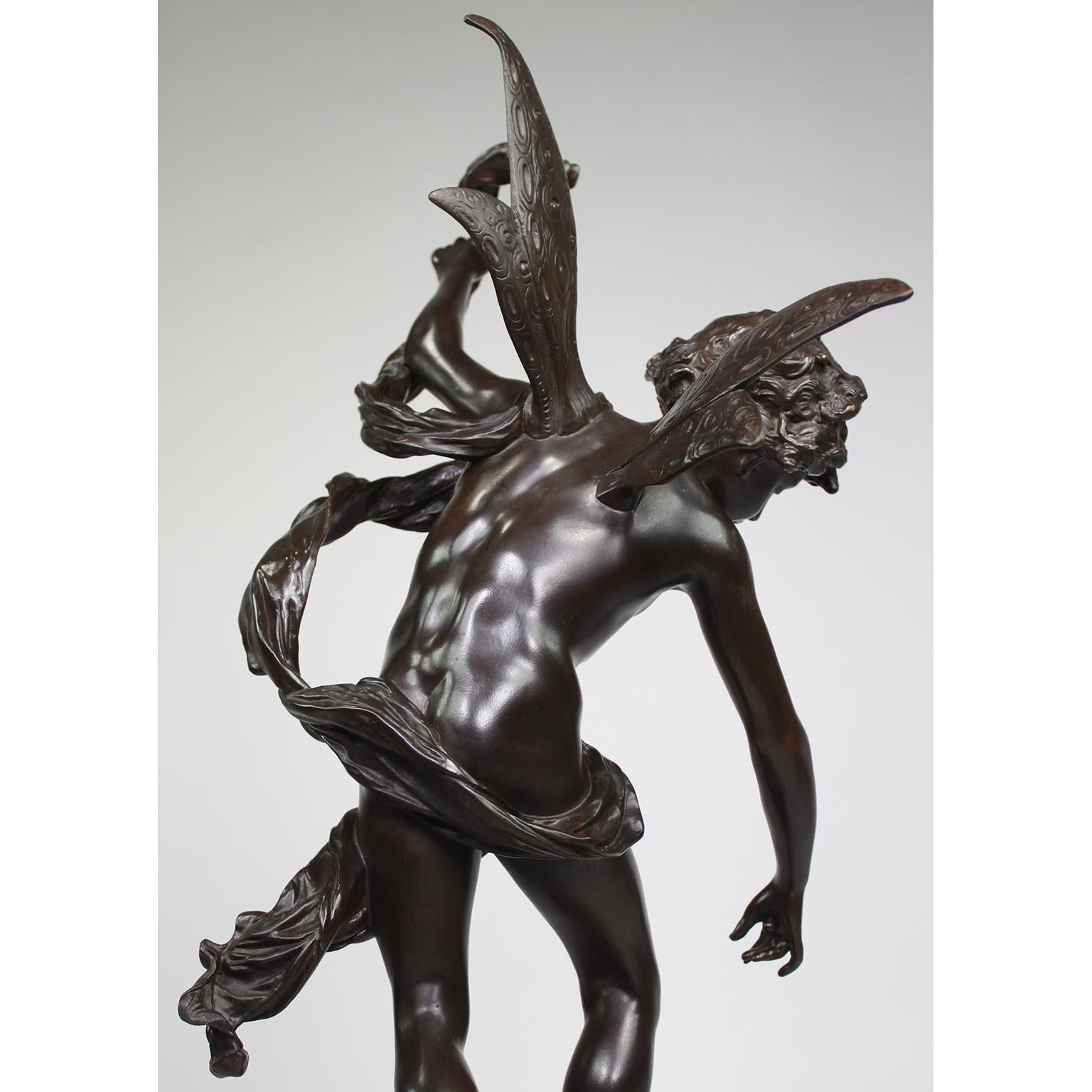 French 19th/20th Century Bronze of a Fairy “Lutin des Bois”, After Luca Madrassi For Sale 9