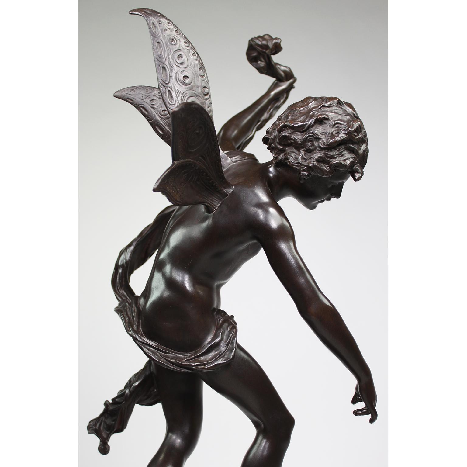 French 19th/20th Century Bronze of a Fairy “Lutin des Bois”, After Luca Madrassi For Sale 10