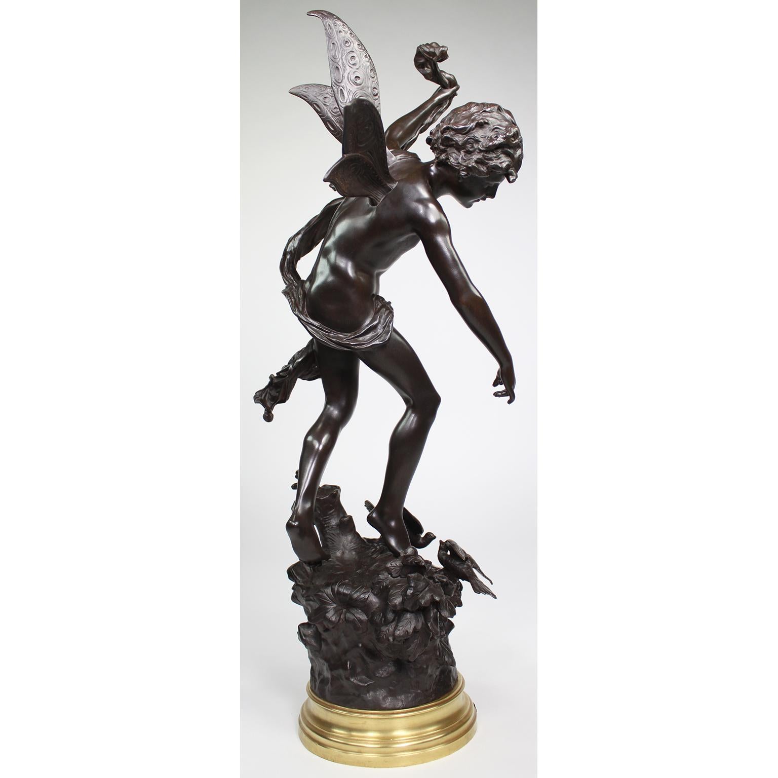 French 19th/20th Century Bronze of a Fairy “Lutin des Bois”, After Luca Madrassi In Good Condition For Sale In Los Angeles, CA