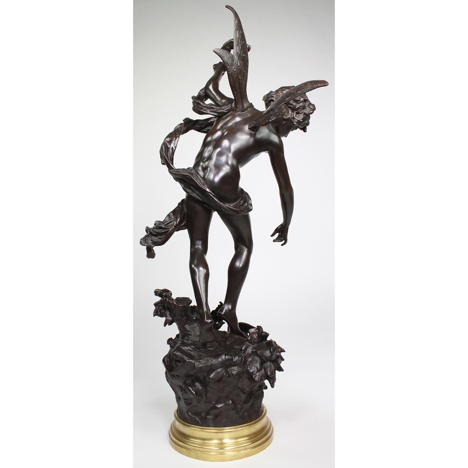 Early 20th Century French 19th/20th Century Bronze of a Fairy “Lutin des Bois”, After Luca Madrassi For Sale