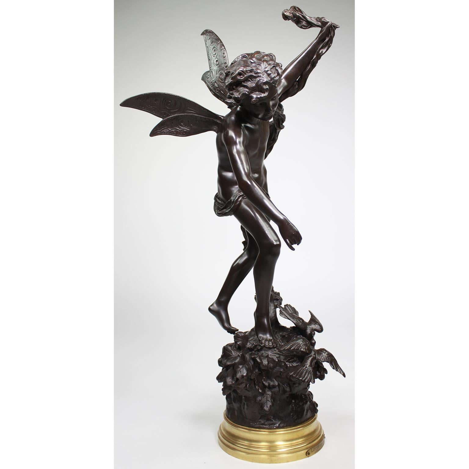 Début du 20ème siècle Bronze français du 19e/20e siècle représentant une fée Lutin des Bois, d'après Luca Madrassi en vente