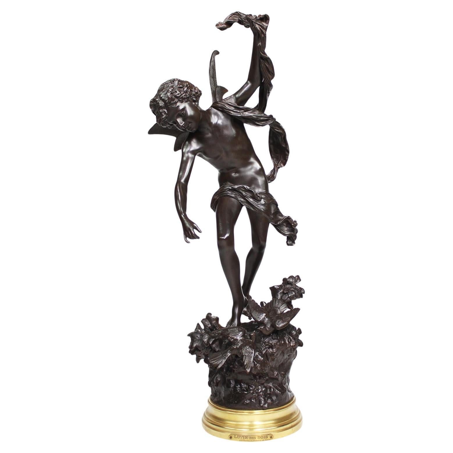 Französische Bronze eines Fairy Lutin des Bois aus dem 19./20. Jahrhundert, nach Luca Madrassi im Angebot