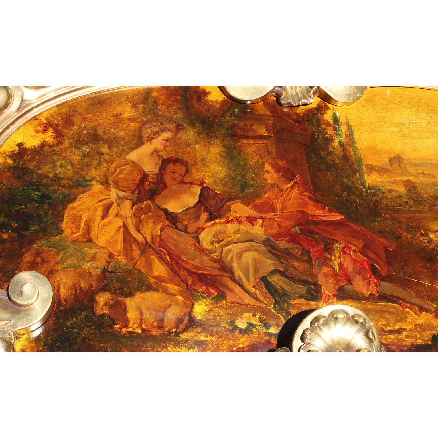Französisch 19-20. Jahrhundert Louis XV Stil Giltwood geschnitzt Figural Trumeau Spiegel im Zustand „Gut“ im Angebot in Los Angeles, CA