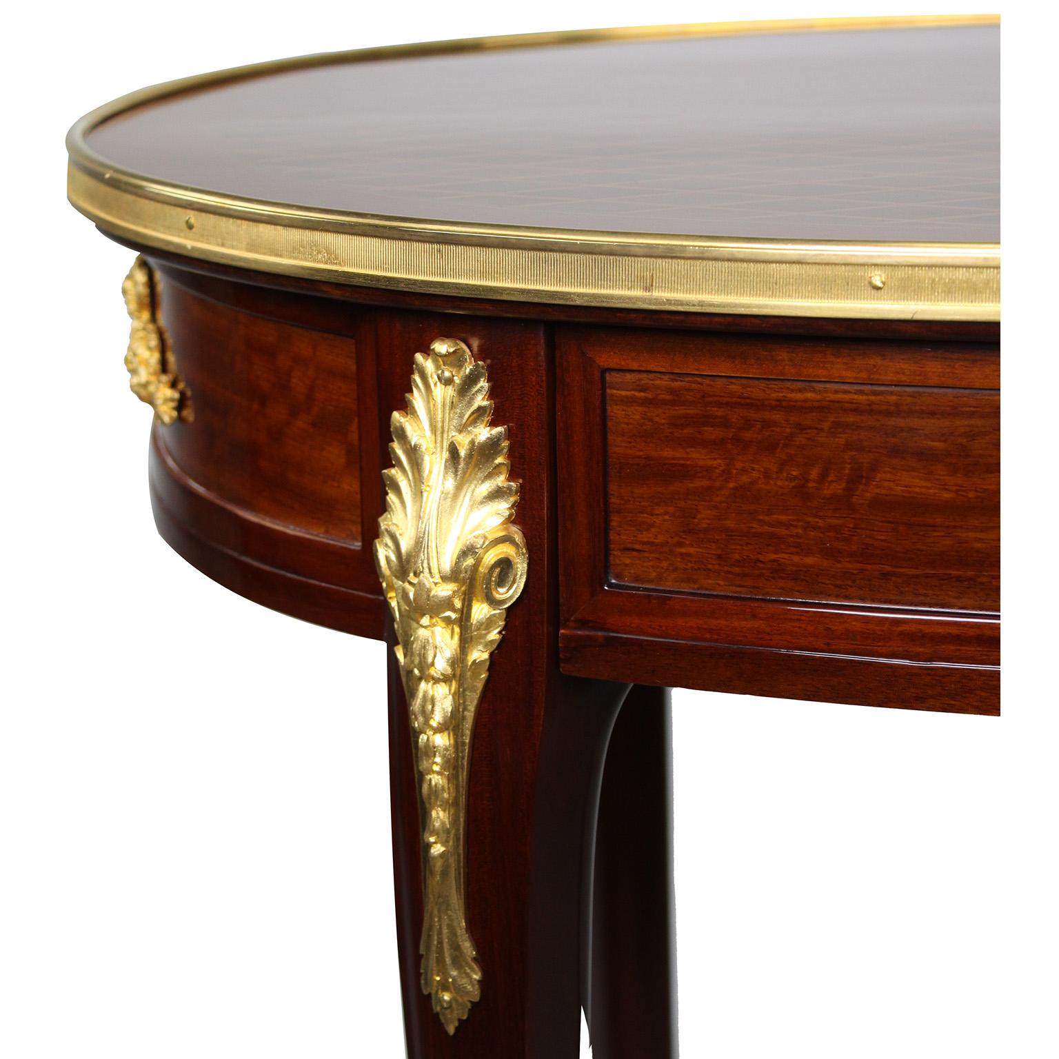 Tavolino in mogano stile Luigi XV francese del XIX-XX secolo, Francois Link Attr in vendita 1