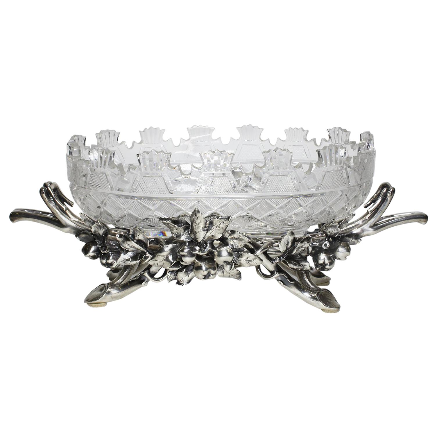 French 19th-20th Century Louis XV Style Silvered Centrepiece by Christofle & Cie For Sale