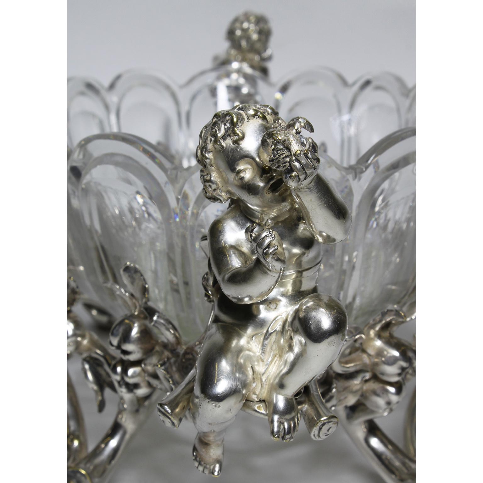 French 19th-20th Century Louis XV Style Silvered Christofle & Cie Centrepiece For Sale 4