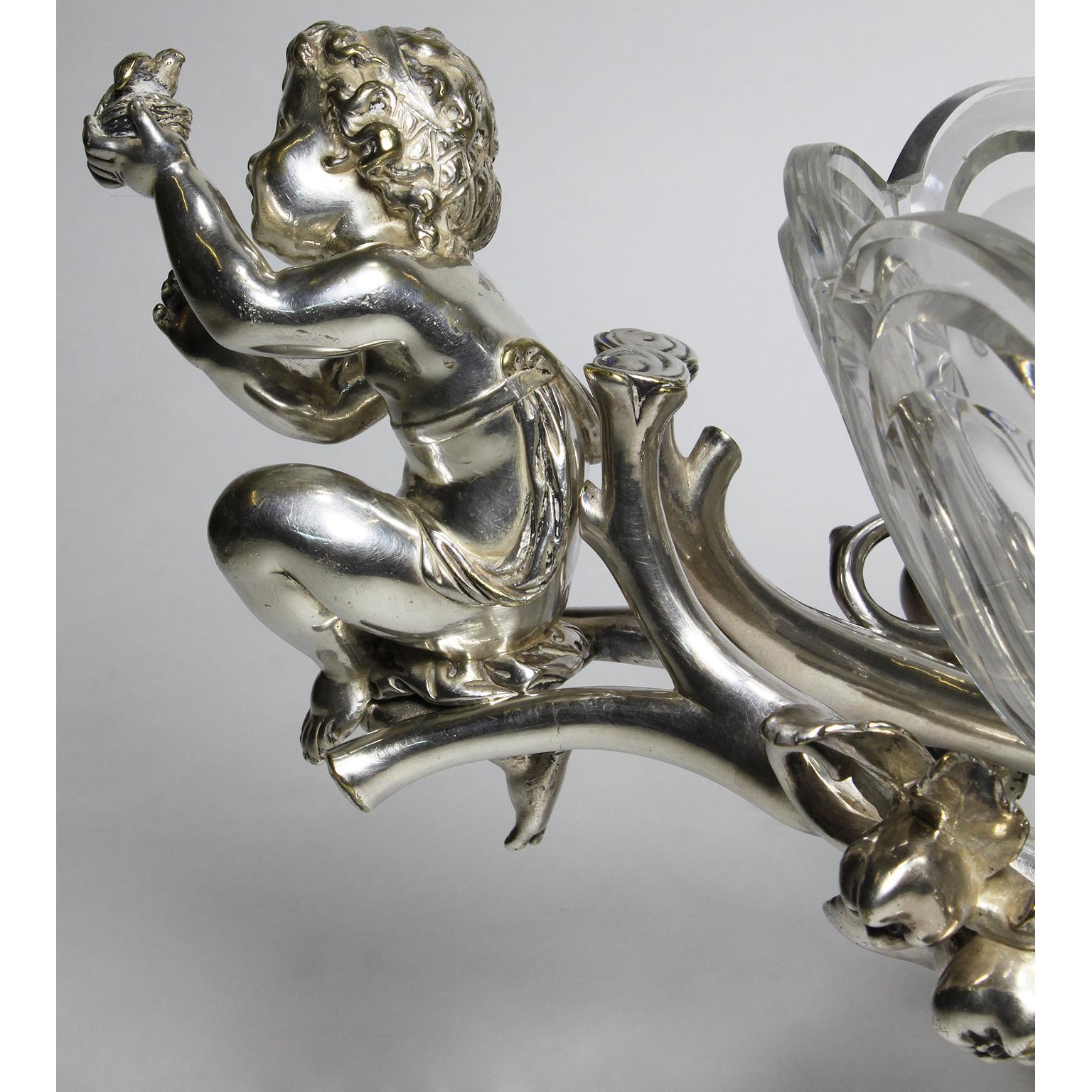 French 19th-20th Century Louis XV Style Silvered Christofle & Cie Centrepiece For Sale 7