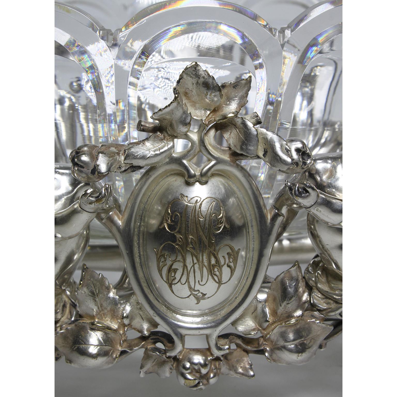 French 19th-20th Century Louis XV Style Silvered Christofle & Cie Centrepiece For Sale 9