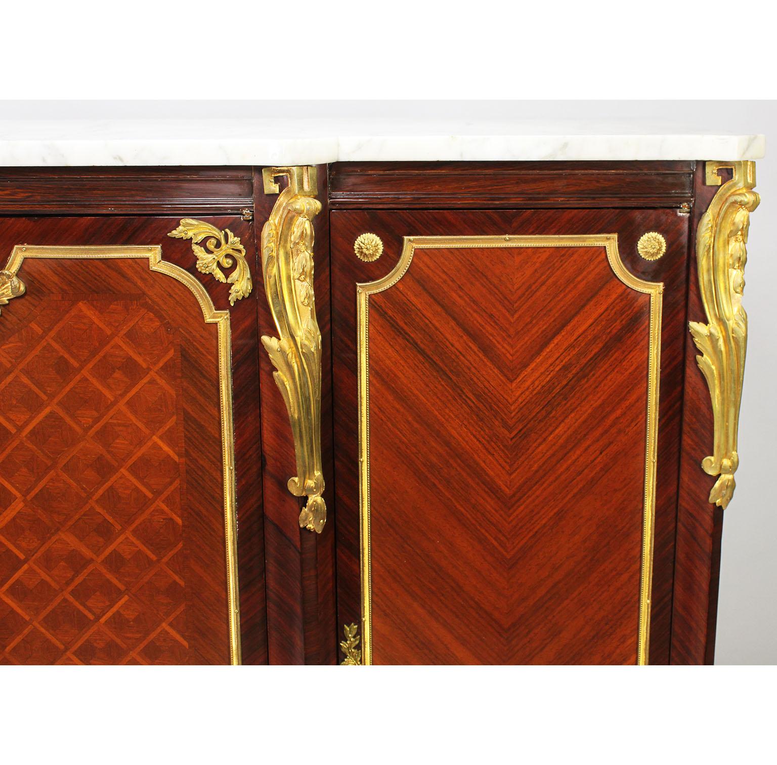 Early 20th Century French 19th-20th Century Louis XV Style Tulipwood & Gilt-Bronze Mounted Cabinet For Sale