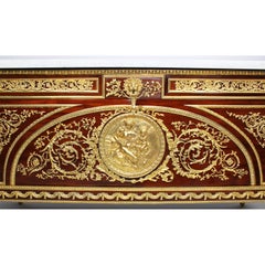 Impressive French Louis XVI Style Mahogany Gilt Bronze Mounted Server Commode
