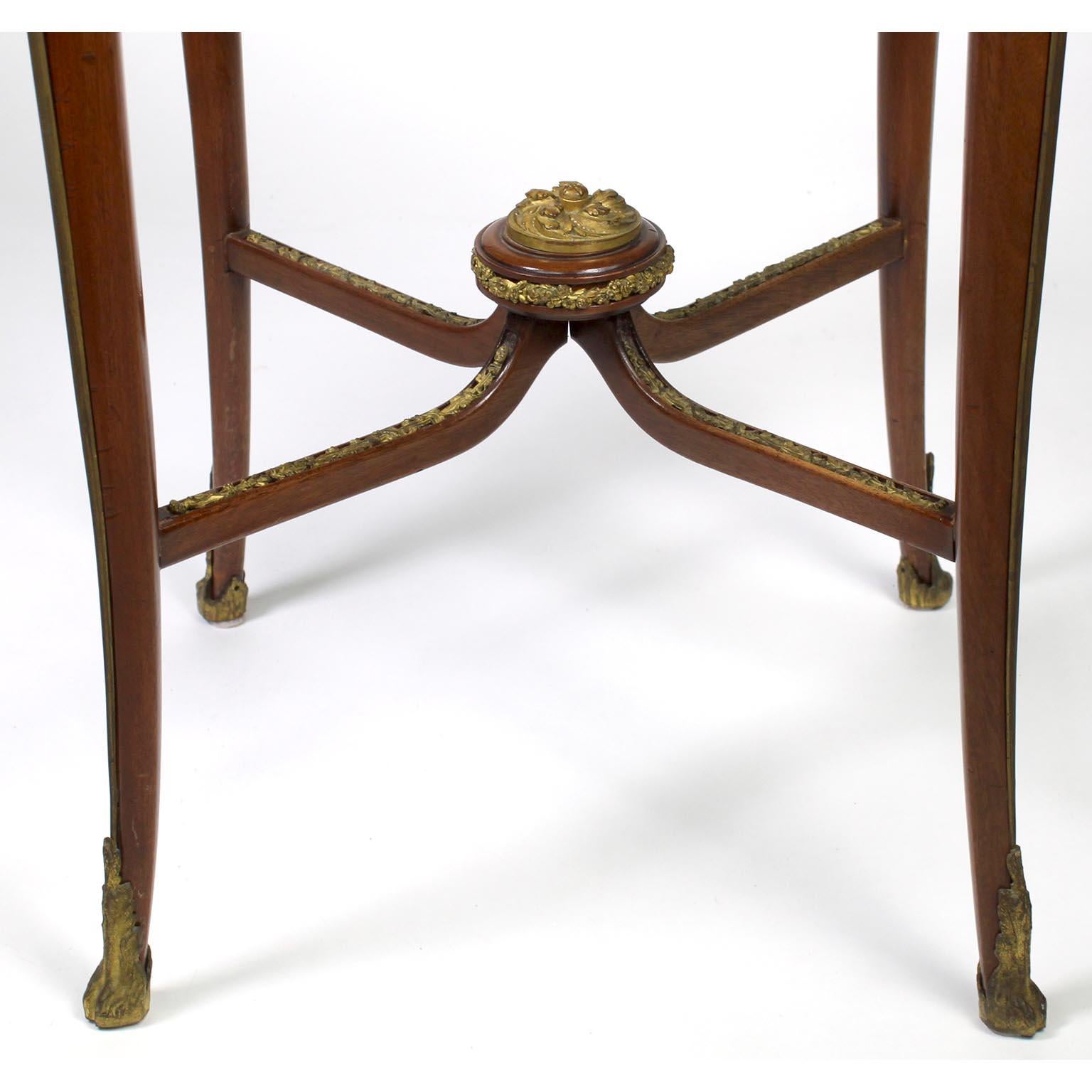 French 19th-20th Century Mahogany & Mounted Gueridon Table, Attr. François Linke For Sale 3